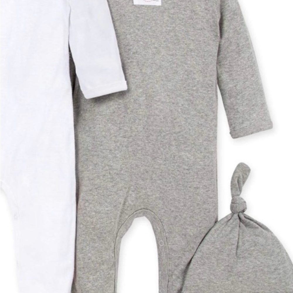 Soft Gray and White Baby layette